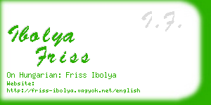 ibolya friss business card